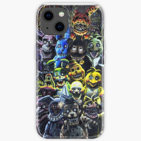 Five Nights At Freddys - ALL CHARACTERS iPhone Soft Case RB1602 product Offical Five Nights At Freddy Merch