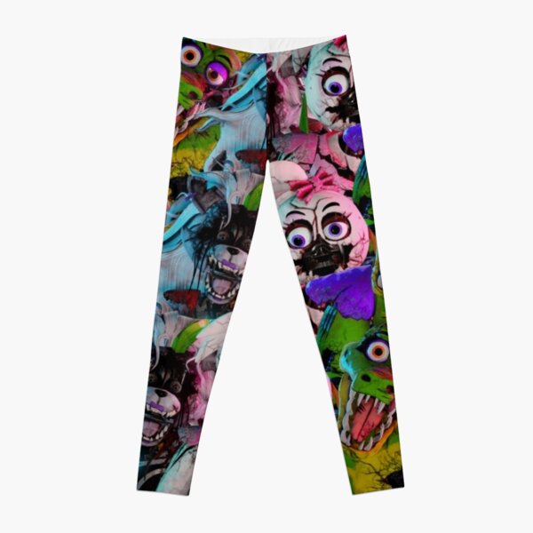 Shattered Chica/Shattered Monty/Shattered Roxanne Leggings RB1602 product Offical Five Nights At Freddy Merch