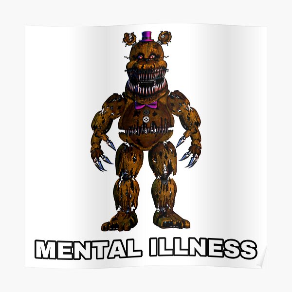 Funny FNAF Mental Illness T-Shirt Poster RB1602 product Offical Five Nights At Freddy Merch