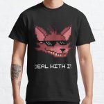 Five Nights at Freddy's - FNAF - Foxy - Deal With It (White Font) Classic T-Shirt RB1602 product Offical Five Nights At Freddy Merch