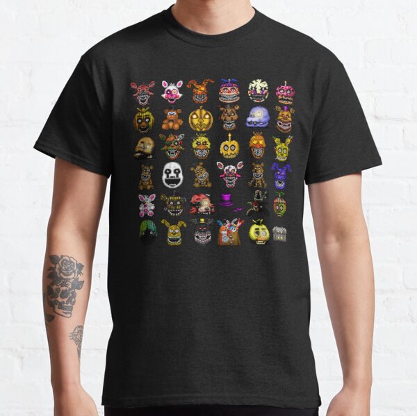 Five Nights at Freddy's - Pixel art - Multiple Characters New Set Classic T-Shirt RB1602 product Offical Five Nights At Freddy Merch