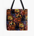 Withered Freddy/Withered Bonnie/Withered Chica/Withered Foxy All Over Print Tote Bag RB1602 product Offical Five Nights At Freddy Merch