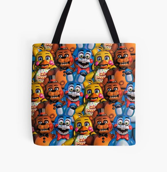 Toy Freddy/Toy Bonnie/Toy Chica All Over Print Tote Bag RB1602 product Offical Five Nights At Freddy Merch