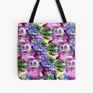 Glamrock Chica/Montgomery Gator/Roxanne Wolf All Over Print Tote Bag RB1602 product Offical Five Nights At Freddy Merch