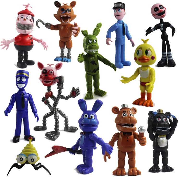 5pcs Five Nights At Freddys Action Figures Toy Security Breach Series Glamrock Foxy Bonnie Fazbear PVC 4 - Five Nights at Freddy's Store