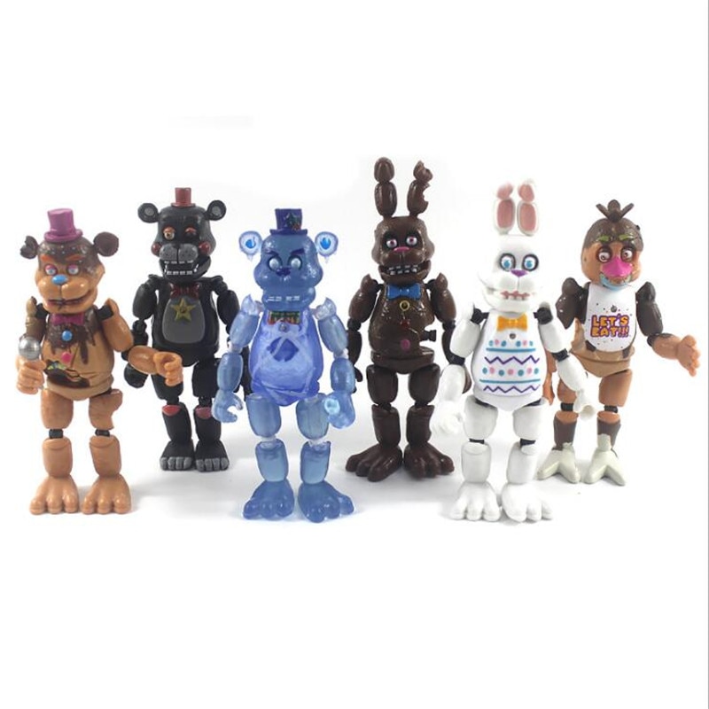 6 Pcs Set New Anime Figure Five Night At Freddy Detachable Joint Fnaf Cute Bonnie Bear 1 - Five Nights at Freddy's Store