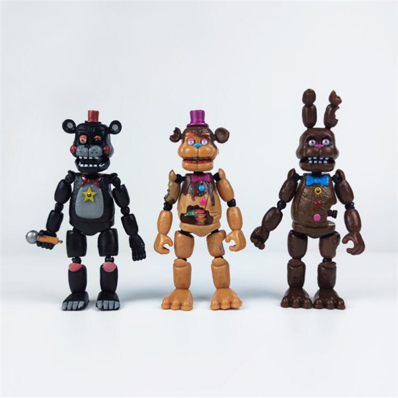 6 Pcs Set New Anime Figure Five Night At Freddy Detachable Joint Fnaf Cute Bonnie Bear 2 - Five Nights at Freddy's Store