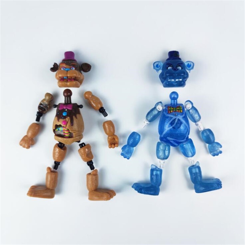 6 Pcs Set New Anime Figure Five Night At Freddy Detachable Joint Fnaf Cute Bonnie Bear 5 - Five Nights at Freddy's Store