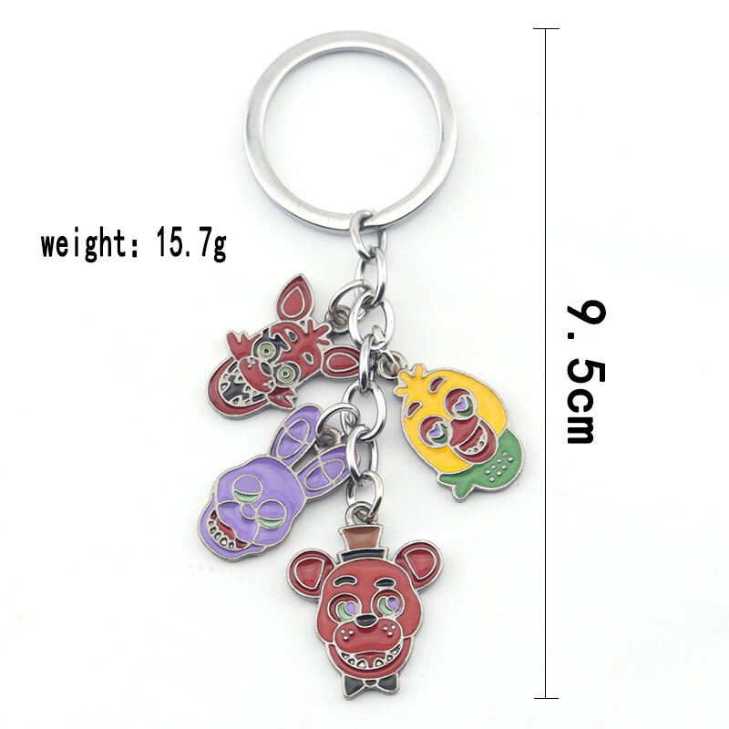 Movie five night at freddy keychain Action Figure Chica Freddy Keychains Metal Pendant Llavero Chaveiro Gift 1 - Five Nights at Freddy's Store